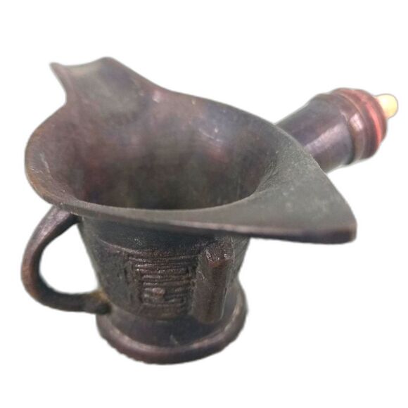 Antique Chinese Bronze Wine Cup With Pour Spouts And Two Handles - Picture 1 of 9